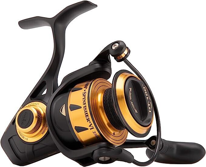 Penn Spinfisher VI 5500, CNC Gears, HT100 Drag, IPX5 Sealed body &amp; Spool 6 Brg,5.6:1 ratio, 25 lb drag, 330/12lbs. Mono