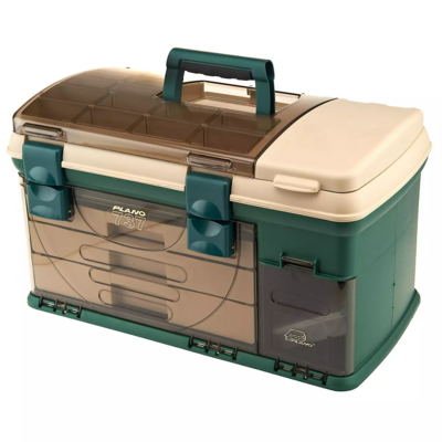 Plano 737002 Three-Drawer Tackle Box, X-Large, Green/Beige, 21x12x12&quot; w/1-3500 Stow