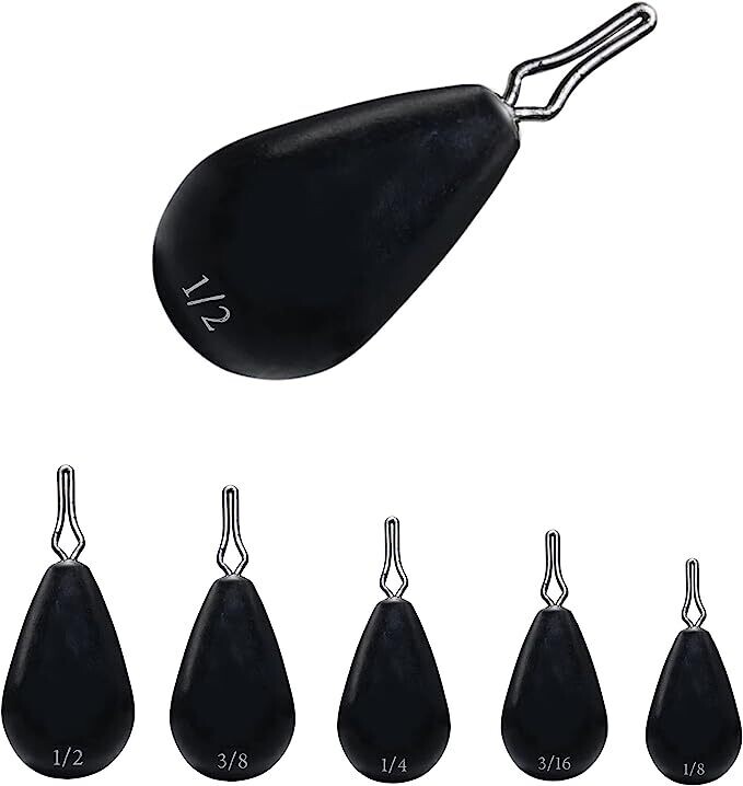 Queen Tungsten Dropshot Weight, 1/4 oz , Round Tear Shape