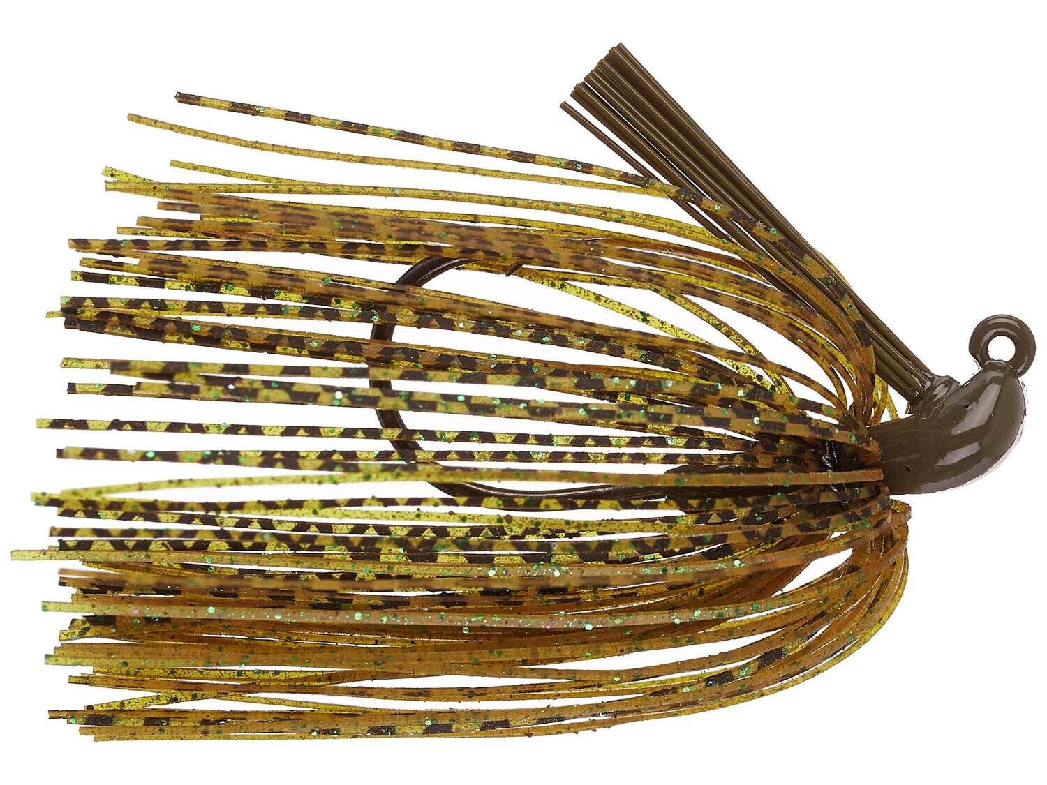 Queen Tungsten Flipping Jig 3/4 oz - Greenpumpkin Green (Grnpkn with green flake)
