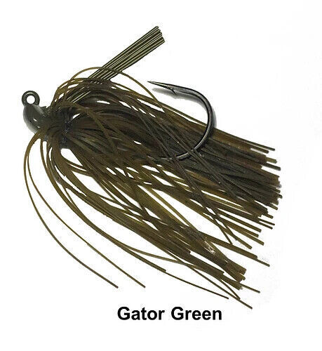 Queen Tungsten Flipping Jig 1/2 oz   Gator Green (Greenpumpkin)