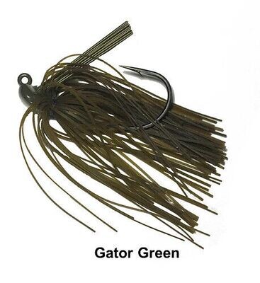 Queen Tungsten Flipping Jig 1/2 oz   Gator Green (Greenpumpkin)
