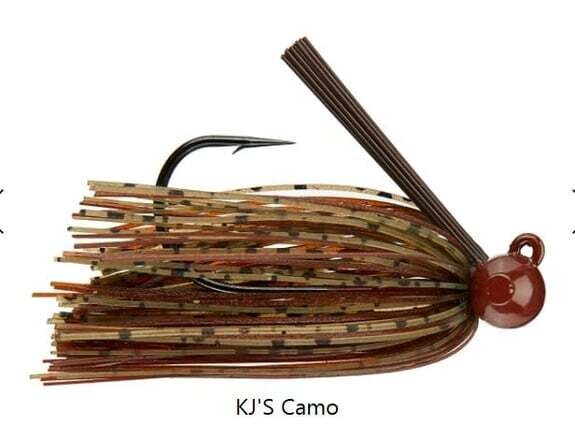 Queen Tungsten Flipping Jig 1/2 oz - KJ&#39;s Camo (Greenpumpkin &amp; Brown)