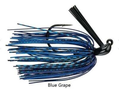 Queen Tungsten Flipping Jig 3/4 oz   Blue Grape (Blue &amp; Purple laminate skirt)
