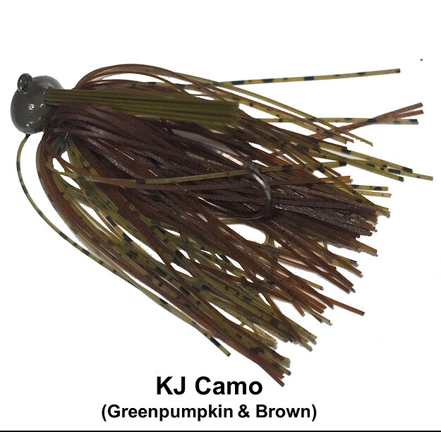 Queen Tungsten Football Jig 1/2 oz KJ's Camo (Greenpumpkin &amp; Brown)