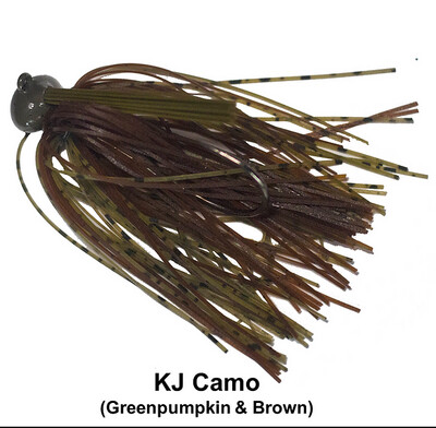 Queen Tungsten Football Jig 1/2 oz KJ&#39;s Camo (Greenpumpkin &amp; Brown)