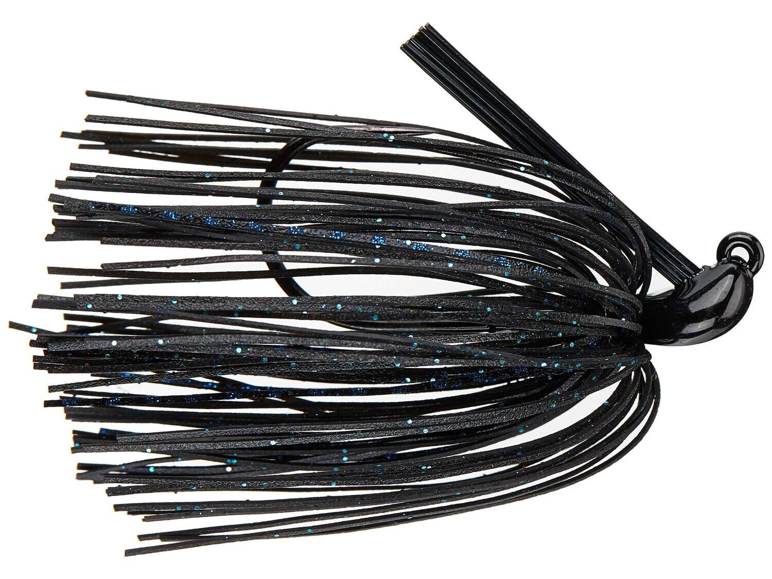 Queen Tungsten Flipping Jig 3/8oz - Black Magic (Black with blue &amp; green flake)