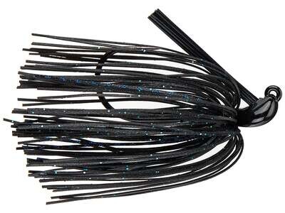 Queen Tungsten Flipping Jig 3/8oz - Black Magic (Black with blue &amp; green flake)