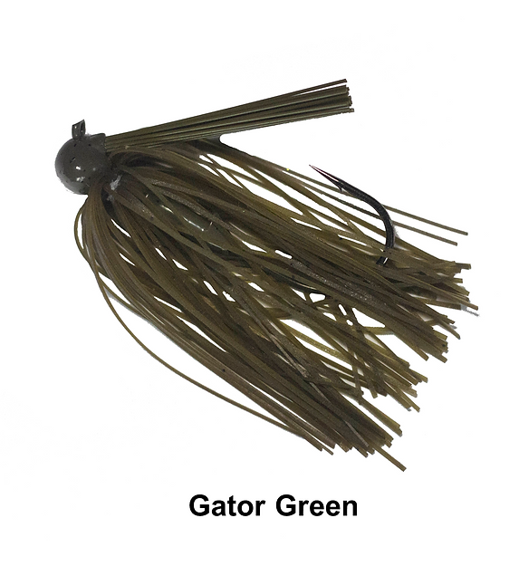 Queen Tungsten Football Jig 3/4 oz  Gator Green (Greenpumpkin)
