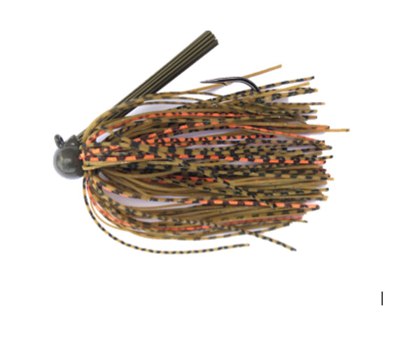 Queen Tungsten Football Jig 1/2 oz Tennessee Craw (Greenpumpkin and orange)