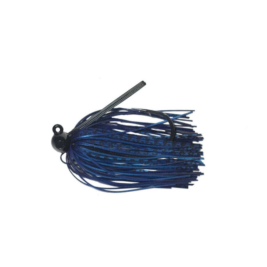 Queen Tungsten Hammerhead Jig 3/4 oz -  Blue Grape (Blue &amp; Purple laminate skirt)