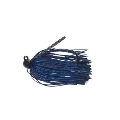 Queen Tungsten Hammerhead Jig 3/4 oz -  Blue Grape (Blue &amp; Purple laminate skirt)
