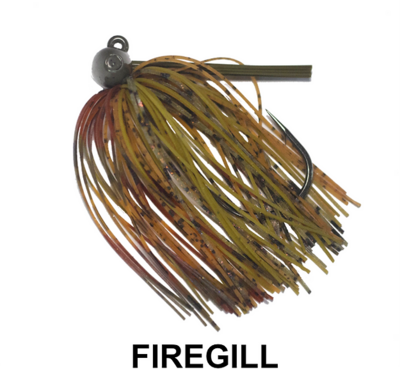 Queen Tungsten Hammerhead Jig 3/4oz - Fire Gill (Green, Orange, Red)