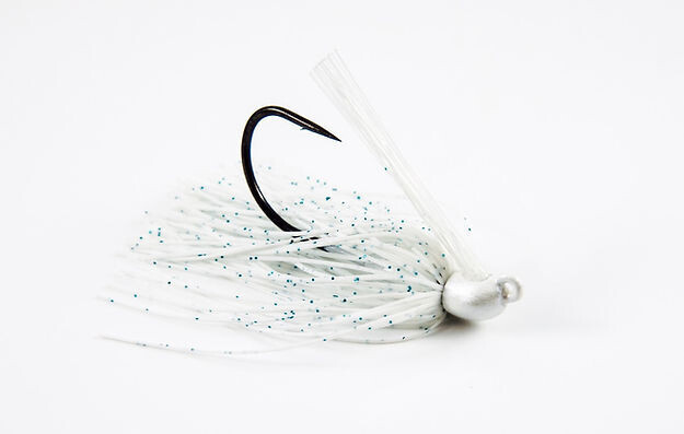 Queen Tungsten Swim Jig 1/2oz - White Blue Speckles  (White with blue flake)