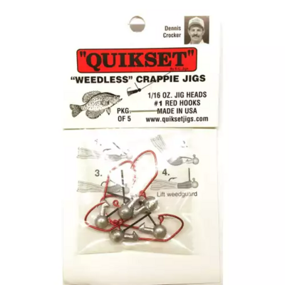 Quikset Weedless CrappieJig Bronze 1/0 - 1/8