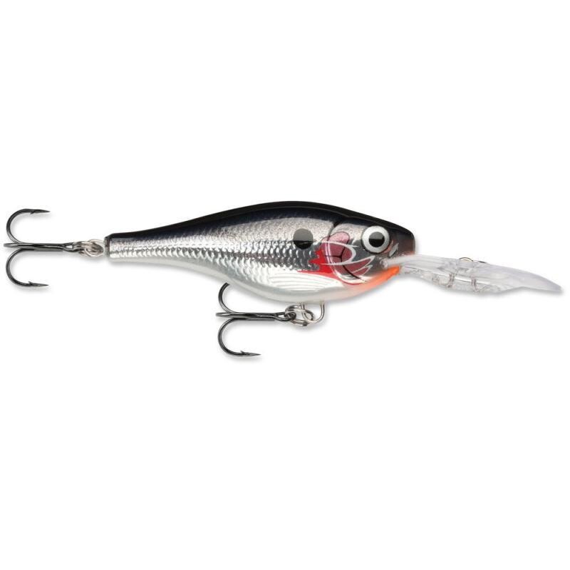 Rapala 06 Shad Rap Crankbait 2 1/2&quot;, 1/4 oz, Silver Fluorescent