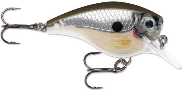 Rapala BX Brat Squarebill Crankbait 6, 2&quot;, 3/8 oz, Pearl Grey Shiner