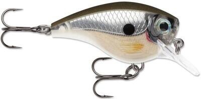 Rapala BX Brat Squarebill Crankbait 6, 2&quot;, 3/8 oz, Pearl Grey Shiner