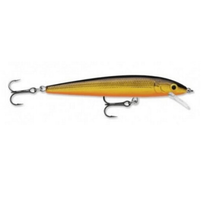 Rapala HJ08G Husky Jerk, 3 1/8&quot; 1/4 oz, Gold, Suspending	