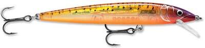 Rapala HJ10GPSF Husky Jerk, 4&quot;, 3/8 oz, Glass Purple Sunfire, Suspending