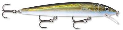 Rapala HJ12OGH Husky Jerk, 4 3/4&quot; 7/16 oz, Olive Ghost, Suspending