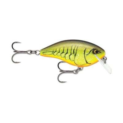 Rapala OGR05CRTBC OG Rocco 05, 3/8 oz, Running Depth 5&#39;, #4 Treble Hooks, Chartreuse Rootbeer Crawdad