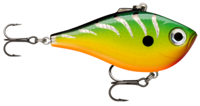 Rapala RPR06FRB Rippin&#39; Rap, Crankbait, Variable Running Depth, 2-1/2&quot;, 1/2 oz, #6 &amp; 8 Hooks, Fruit Bowl