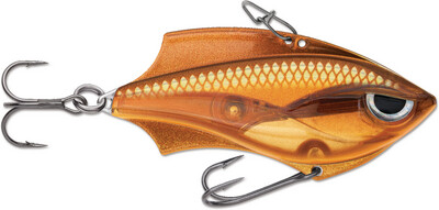 Rapala RVB06MLC Rap-V Blade 6, 2-1/2&quot;, 1/2 Oz, #4 and #6 Hooks, Molten Copper