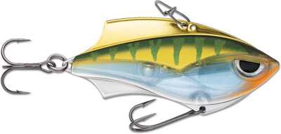 Rapala RVB06YP Rap-V Blade 6, 2-1/2&quot;, 1/2 Oz, #4 and #6 Hooks, Yellow Perch