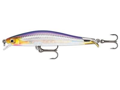 Rapala RipStop 9 Jerkbait, 3-1/2&quot;, 1/4 Oz., 3-4 Ft. Swimming Depth, Purpledescent
