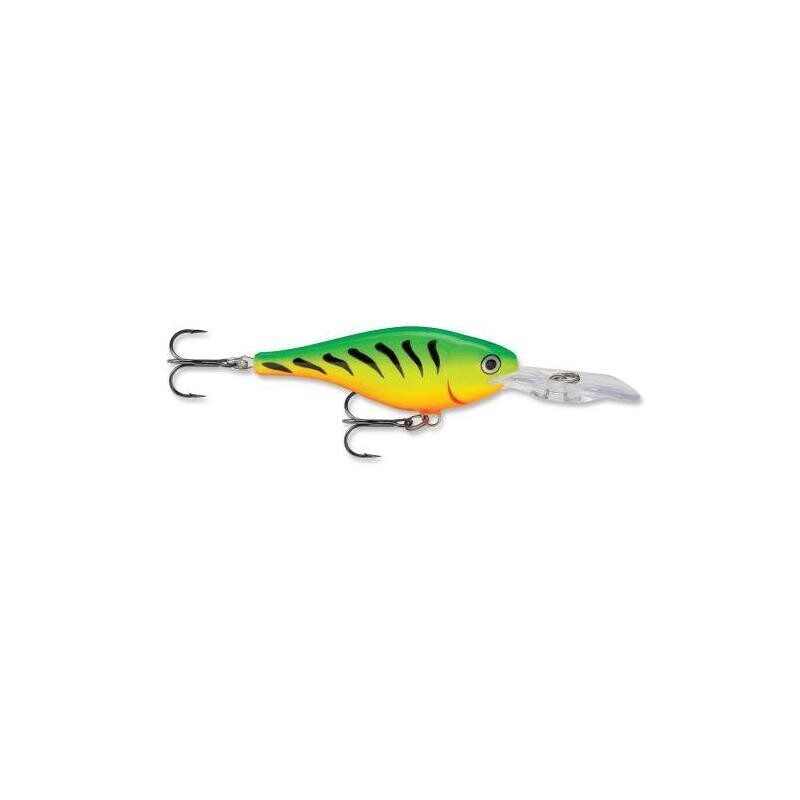 Rapala SR06FT Shad Rap Crankbait, 2 1/2&quot;, 1/4 oz, Firetiger, Floating