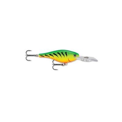 Rapala SR06FT Shad Rap Crankbait, 2 1/2&quot;, 1/4 oz, Firetiger, Floating