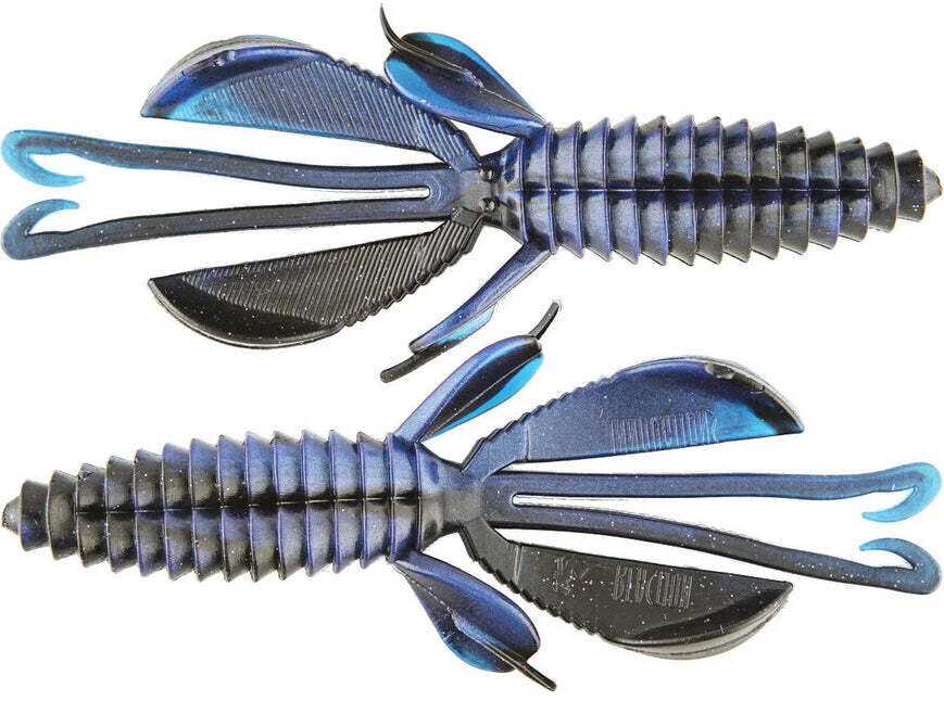 Reaction Kinky Beaver Creature Bait, 5&quot;, Hematoma, 7/Pack