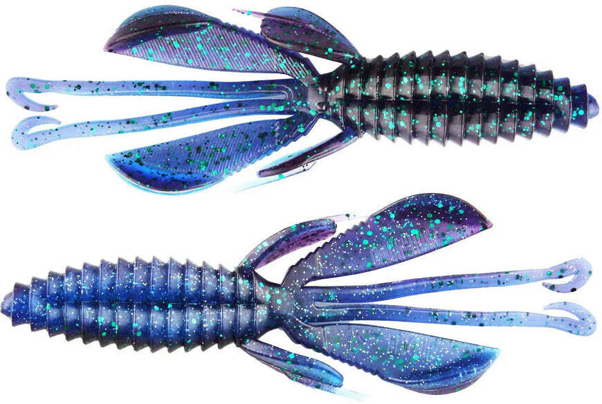Reaction Kinky Beaver Creature Bait, 5&quot;, Junebug, 7/Pack