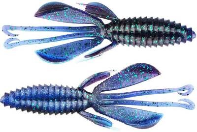 Reaction Kinky Beaver Creature Bait, 5&quot;, Junebug, 7/Pack
