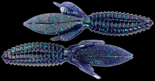 Reaction SMB-003 Smallie Beaver Creature Bait, 3 1/2&quot;, Junebug, 10/Pack