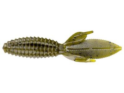 Reaction SWB-034 Sweet Beaver Creature Bait, 4.2&quot;, Green Pumpkin