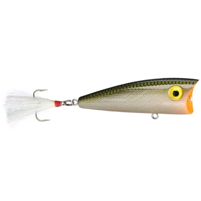 Rebel P6048 Pop-R Topwater Bait, 2 1/2", 1/4 oz, Tennessee Shad