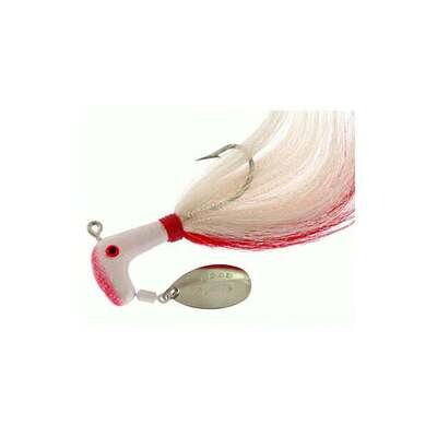 Road Runner 1006-025 Striper Bucktail 1/2oz Wht/Red/Wht 6Cd
