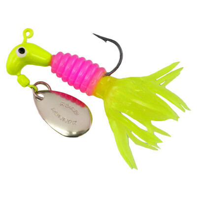 Road Runner Crappie Thunder Jig w/Spinner, 1/16 oz, Electric Chicken