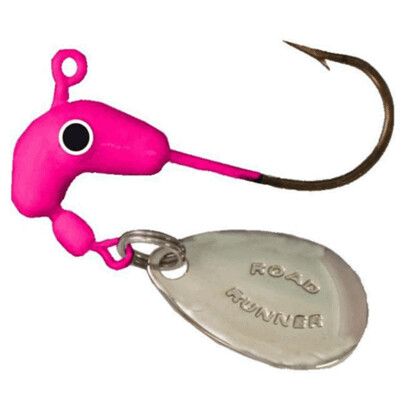 Road Runner 152-033 Jig Head w/Spinner, 1/16 oz, Pink, 4/Pack
