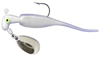 Road Runner SR3-65 Slab Runners w Baby Shad 1/8 #1 Hk Pearl White