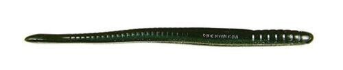 Roboworm ST-FFFB Straight Tail Worm 4 .5", Green Pumpkin Black Flake, 10/Pack