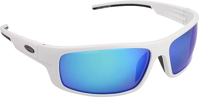 Sea Striker 23101 Finatic Sunglasses-White/Blue Mirror