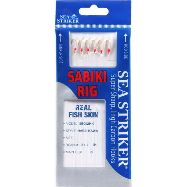 Sea Striker SB002HK-6 Deluxe Sabiki Rig HAGE-KAWA Red Bead Sz6 (Sz 12