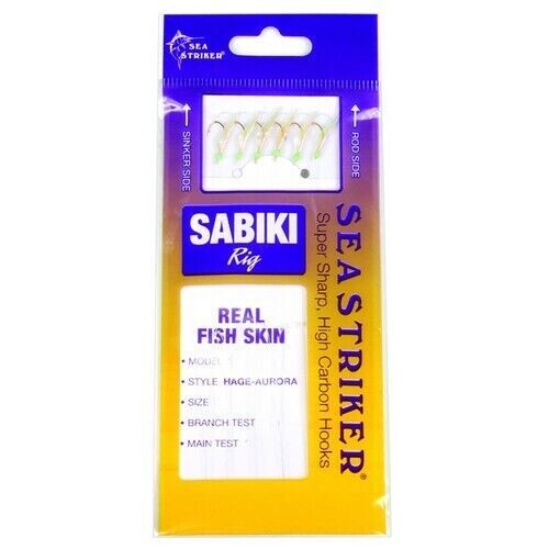 Sea Striker SS68HA-12 Pro Sabiki Rig HAGE-Aurora Glow Finish Sz12