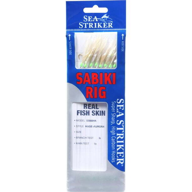 Sea Striker Pro Sabiki Rig HAGE-Aurora Glow Finish Sz14
