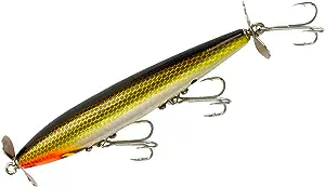 Smithwick Devil's Horse Twin Prop Topwater Lure, 4 1/2", 1/2 oz, Yellow/Black Stripes, Floating