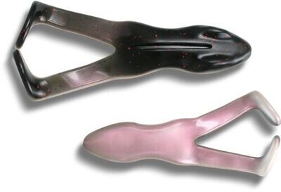 Stanley SRF-225 The Original Ribbit Frog Unrigged, 3 1/2", Black Neon