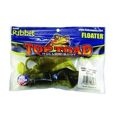 Stanley SRFT-226 Top Toad Hollow Body Frog Unrigged, 4", Blue Gill